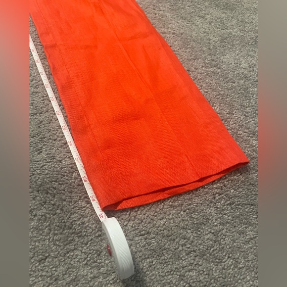 NWT J. Crew orange Wide Leg Linen blend trousers - Picture 10 of 10